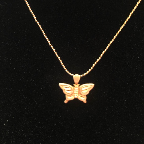 14K gold Butterfly pendent - Picture 10 of 11